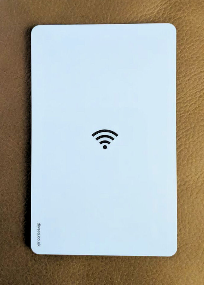 Mifare Classic 1K contactless card.